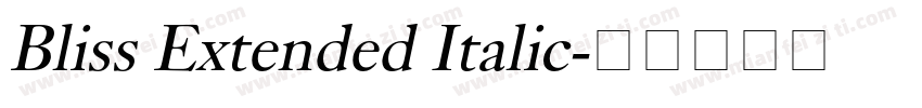 Bliss Extended Italic字体转换